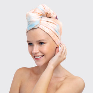 Microfiber Hair Towel - Sunset Tie Dye